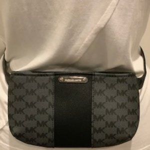 Michael Kors black and grey logo belt bag S/M